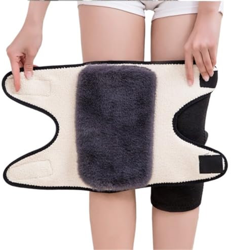 REIFOR Knieschützer Knieschoner Warme, Mit Plüsch Gefütterte Knie- Und Bein-Ärmelpolster For Männer Und Frauen For Skifahren, Radfahren, Laufen Knieschützer Wandern(Black-Short,XXL)