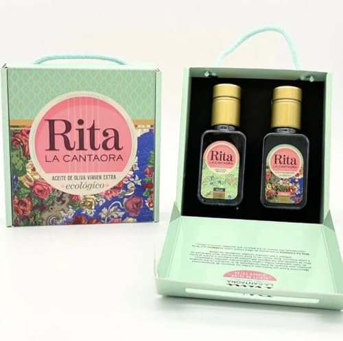 Aceite de Oliva Virgen Extra Premium. AOVE Picual en Pack de 2 botellas de 100ml, incluye 1 AOVE Premium 1 AOVE Ecológico. Regalo original.