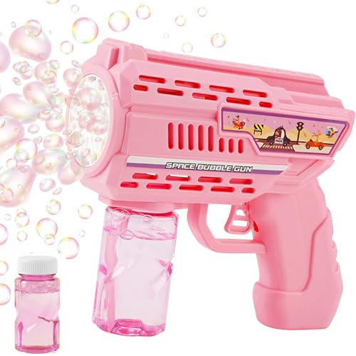Seifenblasenpistole,Seifenblasenmaschine,Seifenblasen Machine,mit 1 Stück Seifenblasenflüssigkeit Tank,Blasenspielzeug Geschenk für Geburtstag/Party, Bubble Gun Machine