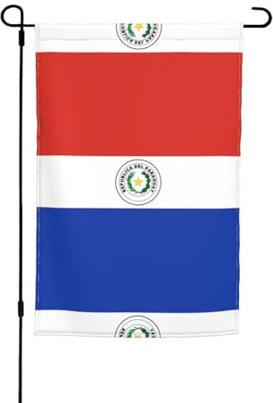 Banderas decorativas de jardín impresas con bandera de Paraguay, adecuadas para balcón, patio, césped, patio, día de la madre, Navidad, Halloween, decoraciones de vacaciones