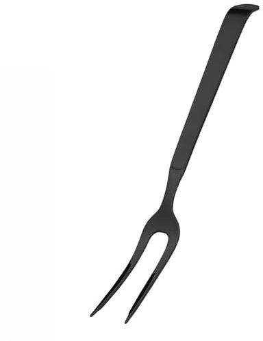 AMEFA BUFFET Forchetta per arrosti, forchetta da carne, forchetta da barbecue, posate da servizio, in acciaio inox 18/10, satinato, nero, lunghezza 32 cm