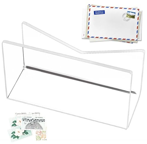 Schreibtisch-Organizer Acryl Briefhalter Postsortierer Transparent Mail Organizer | Freistehend Posthalter Visitenkartenhalter Notizblockhalter Für Büro Zuhause