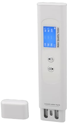 Fockety Tester della qualità Del'acqua, Misuratore TDS cod TDS Toc 6 in 1 Tester per AssapA Potabile a Penna Ad Alta Precisione per L'Agara Potabile, Acquari, Piscina