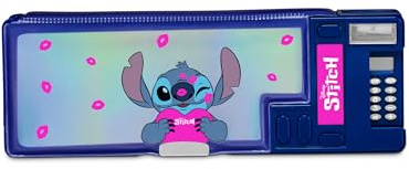 Seven Schüleretui Stitch für Kinder – Pop-up-Federmäppchen mit Taschenrechner, Fächern für Stifte, Radiergummi & Lineal, magischen Schubladen, Mäppchen Schule, offizielles Produkt, violett