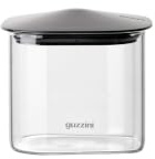 Guzzini Barattolo Rettangolare Fresh & Style 600 Ml Vetro Tappo Nero