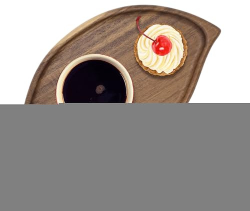 Serveringsbricka i trä - soffbordsskiva | retro mellanmålsbräda - massiv träkonstruktion, elegant form, perfekt mat, tårta, dessert, heminredning, vardagsrum, cui