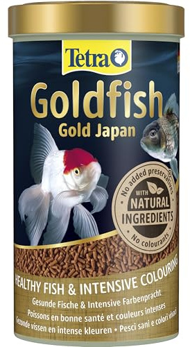 Tetra Goldfish Gold Japan - Fischfutter, 500 ml Dose | Premium Fischfutter in Form von Mini Sticks für japanische Goldfische und andere exotische Goldfische