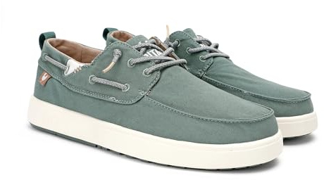 WALK IN PITAS | MAUI | Mocasines de Hombre | Náuticos Casual | Zapatillas de Tela | Zapatos sin Cordones | Deportivas Casuales | Calzado de Walkinpitas | Esmeralda 43