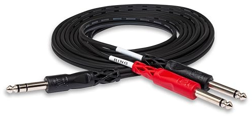 Hosa STP-203 Insert Cable 1/4 Inches TRS to Dual 1/4 Inches TS - 9 Feet