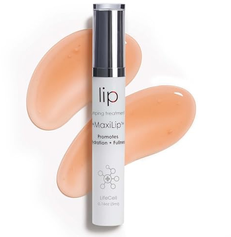 LifeCell Lip Plumping Treatment – Glossy Balm with MaxiLip Peptides for Fuller, Smoother Lips – Hydrating, Non-Irritating, Fragrance-Free Lip Care for All Skin Types