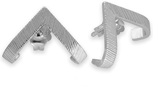 Orecchini a Cerchio Triangolari Martellati da Uomo in Argento Sterling 925, Design Audace e Maschile, Ipoallergenici - Paio, Fatto a mano da Emmanuela