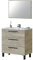 Miroytengo Mueble De Baño Aseo Athena Color Roble Alaska 3 Cajones Y Espejo Estilo Industrial 80x45 Cm Sin Lavamanos