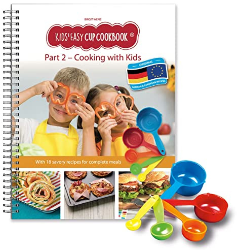 Becherküche Kids Easy Cup Cookbook: Cooking with Kids - Part 2, Cooking Box Set incl. 5 Colorful Measuring Cups