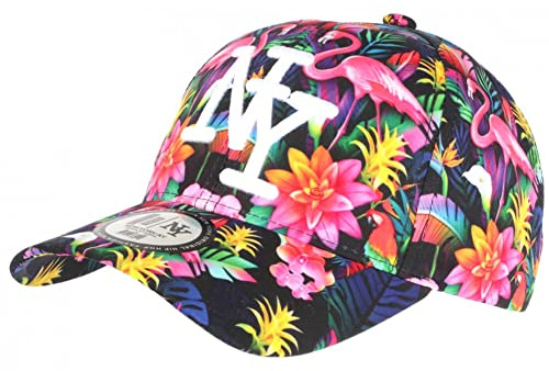 Hip Hop Honour Tropisk NY Baseball rosa flamingo barnkeps från 7 till 11 år - storlek: En storlek - färg: Rosa - Pojke, rosa, One Size