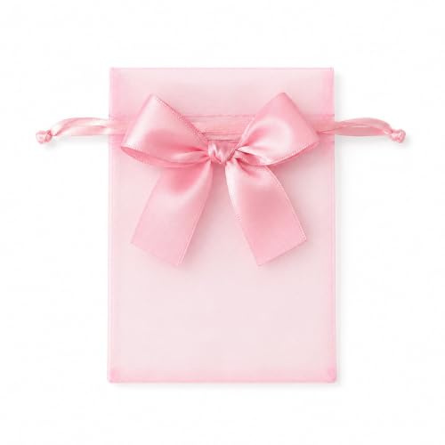 Yurosiay 30 Stück Organzasäckchen Bunt Organzabeutel Mit Satin Schleifen Organzasäckchen Mit Kordelzug Geschenksäckchen Organza Schmuckbeutel Organza Organzabeutel Hochzeit Rosa 10×15cm | Mit Fest Vernähter Dekorativer Schleife, Sorgt für eine Elegante Geschenkoptik ohne Aufwand