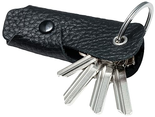 MAGATI Schlüsseletui Occhio Nero | Key Organizer aus Leder für 1-6 Schlüssel, Geschenk für Damen & Herren, Schwarz