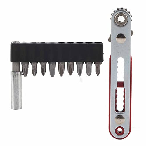 Screwdriver Bits 11in1 S2 Steel Mini Ratchet Wrench Screwdriver Set with 1 4 Screwdriver Bit 2 Way Adjust Spanner Screwdriver Bit Sets
