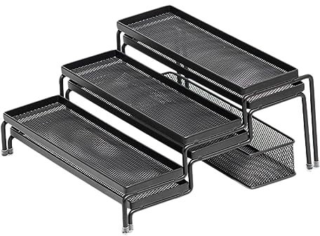 MAGICLULU 3 Stück 1 Satz Gewürzregal Lagerregal bequeme verschiedene Gestelle Schrankregal Gewürzregale Lagerregale Aufbewahrungskörbe aus Eisen Lagerbehälter Haushalt Halterung Cruet-Rack
