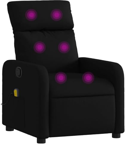 vidaXL Massagesessel Schwarz Stoff