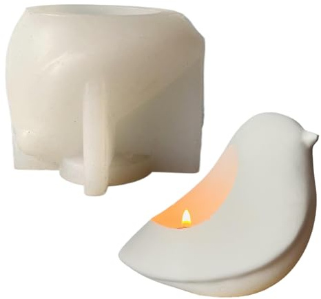 Stampo in silicone per candele, per uccelli, antiaderente, riutilizzabile, per principianti, resina epossidica e calcestruzzo, facile da sformare, strumento creativo