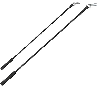 1 Pair Metal Curtain Draw Rods 11mm Black Curtain Pull Rods (75cm)