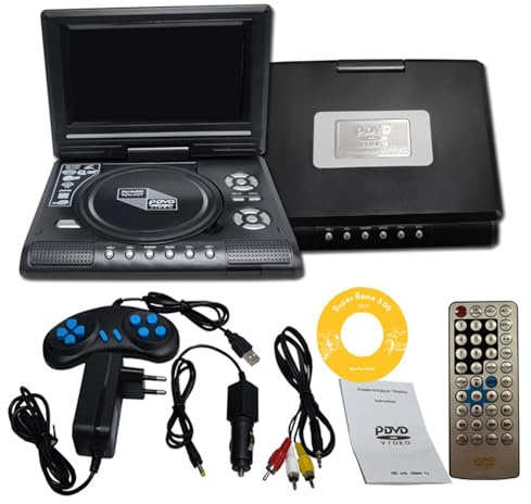 mophrati Lettore DVD portatile per auto orientabile per divertimento in viaggio che rende il volume più forte e più chiaro. Non basta, c'è un ingresso da 3,5 mm