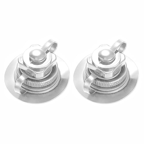 TOP-MAX 2 valvole Boston, tappo universale per valvola di gonfiaggio monouso, chiusura ermetica a spirale per materasso ad aria, piscina gonfiabile, colore bianco