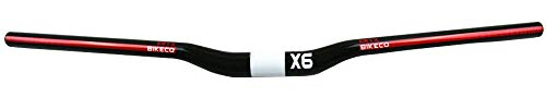 BIKECO mountainbike kolfiber stigare styre 31,8 x 700 mm (röd)