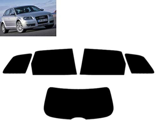 Passgenaue Tönungsfolie für-Audi A3 5-Türen 2004-2008 Heck/Seitenscheiben (20% Schwarz)