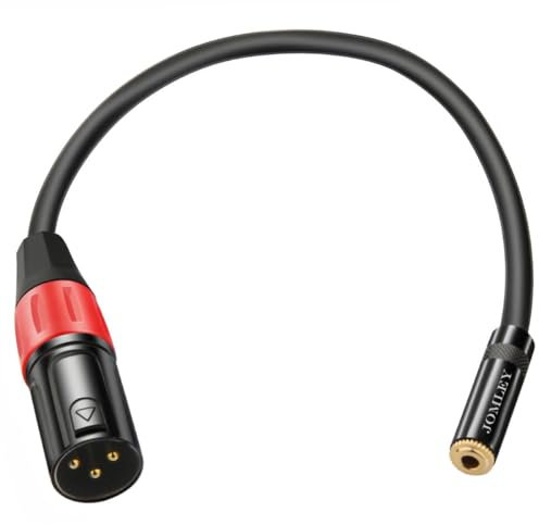 COLICOLY XLR auf 3,5 mm Adapter, symmetrischer Stereo-Audio-Adapter, 1/8 Zoll Mini-Klinkenbuchse auf XLR-Stecker, Kabel – 0,3 m