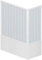 Box bañera plegable Liberte' 70 x 170 x 150 cm de PVC de dos lados con dos puertas de apertura angular color blanco
