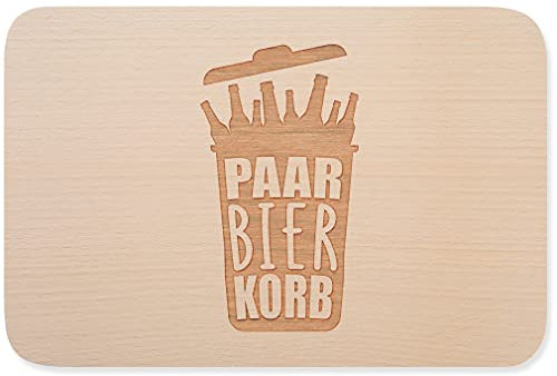 JUNIWORDS Frühstücksbrettchen, Paar Bier Korb, Holzbrett Frühstücksbrett Holzbrettchen