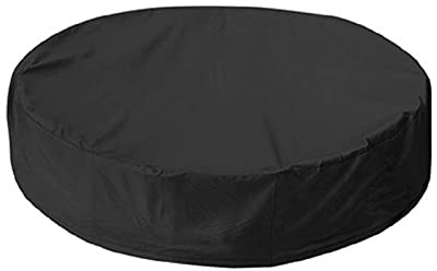 Protective Cover for Tubular Pool, Waterproof, Dustproof, Suitable for Round/Rectangular Inflatable Pool (Black, 122 x 30 cm)