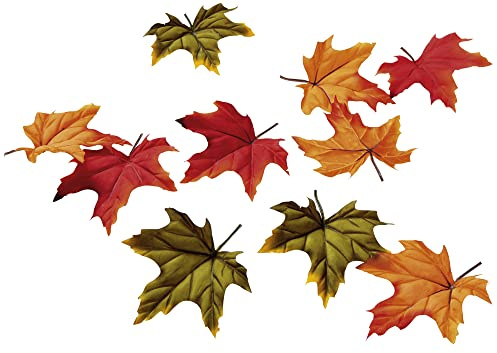 Deco Woerner Herbstblätter Ahornblätter Herbstdeko Kunstblätter Herbstdeko 13 cm bunt 30 Stück