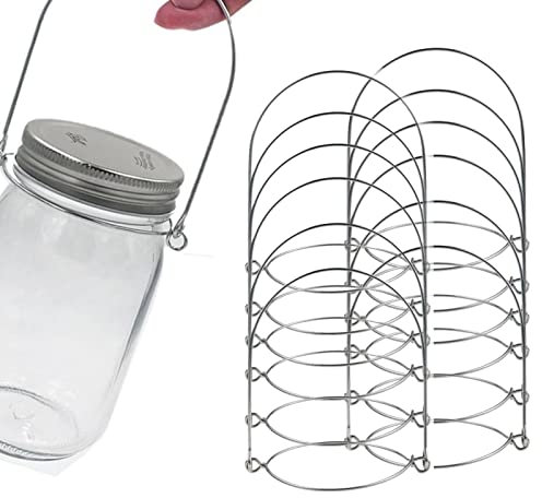 AR Asas de alambre de acero inoxidable, asas de alambre de acero inoxidable, asas de alambre para tarro de masón, tarro de pinta de bola, tarro de cuarto de galón, tarros de conserva, plata, juego
