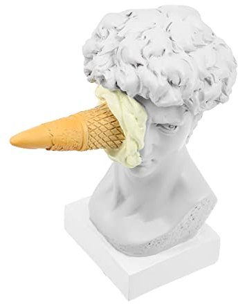 Abaodam David-skulptur Aus Harz Für Heimdekoration Statue Mit EIS-Design Geeignet Als Ausstellungsdekoration Für Zuhause Büro Und Einkaufszentren Langlebig Und Leicht Zu Reinigen