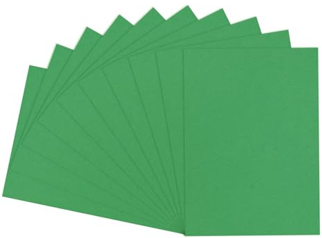 sourcing map 50pcs A4 160gsm Pelle Grano Rilegatura Presentazione Coperture In Pelle Texture Carta Non Forata Per Rapporti Di Affari, Verde