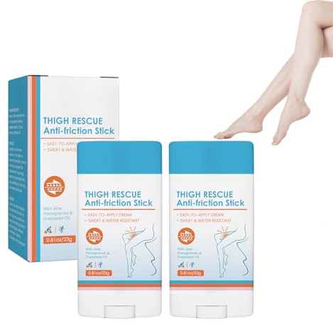 Fengyang® Anti-friktionskräm, anti-skavande kräm, anti-sårgnuggande pinne, anti-sårgnuggande stick, anti-friktionskräm, skyddsbalsam lår, anti-chafing stick (2 st)