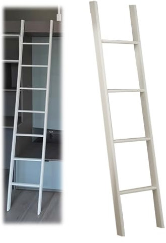 Bodentreppe Metall-Hochbett Leiter Zur Wandmontage, Industrielle Etagenbett Leiter Aus Eisenrohr für Den Innen- und Außenbereich Platzsparende Aufstiegsleitern(Size:1.3m/51in)