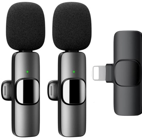 Vape Puffs Wireless Lavalier Microphone for iPhone, Plug-Play Clip-on Lapel Mic with Noise Reduction and Crystal Sound, USB-C Omnidirectional HD High Sensitivity Mic for YouTube, Vlogging