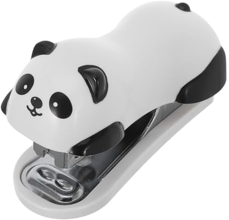AUTSUPPL Panda Mini-Desktop-Hefter Tragbarer Handhefter Kompakt Für Büro Schule Und Zuhause Niedlicher Schreibtischhefter Umweltfreundlich Kinderfreundlich