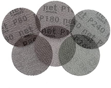 TRENTSNOOK 50 piezas/caja de papel de lija de 100 mm de 4 pulgadas Autonet Mesh Disco de lijado sin polvo y antiadherente 80/180/240 gruesa(240)