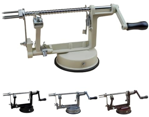 Linxor - Apfel-, Birnenschäler, 3 in 1, schälen, schneiden, aushöhlen, mit Saugnapf - Mehrere Farben