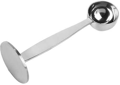 Cuillère Doseuse à Café, Cuillère à Café Doseur Inox, 2 en 1 Cuillère à Mesurer Café Tasseur de Café Presse à Café, Multifonctionnel Cuillère à Doser pour Mesurer et Tasser le Café Moulu, Expresso