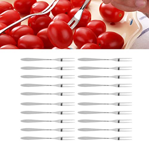 20 Stück/Set Obstgabeln aus Edelstahl, Dessertgabeln mit 13 Cm Langem Griff, Grillgabeln, Fonduegabeln, Käsegabeln, Salatgabeln, Grillgabeln, Serviergabeln, Küchenutensilien