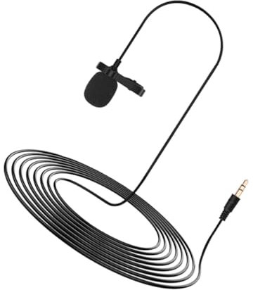 Gadpiparty Lavalier Mikrofon Mit Für Pocket Ansteckmikrofon Für Live-übertragungen Vlogs Und Interviews Clip Design Praktisch Und Langlebig