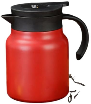 per liquidi caldi, caraffa da caffè, da caffè con teiera isolata da 1 litro, di acqua calda, di caffè sottovuoto, macchina da caffè con schermo di temperatura intelligente