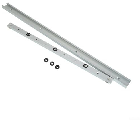 Zilimontt Barra di scorrimento per sega, in lega di alluminio, strumento per la lavorazione del legno, per fresatrice e lavorazione del legno (binario a T da 600 mm + barra per mitra da 450 mm)