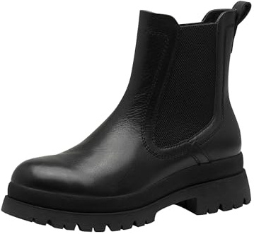 Tamaris Bottes plates pour femme, Noir, 40 EU