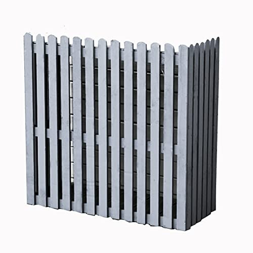 HYUFEIAO Air Conditioner Fence - Wooden Privacy Screen Panel Kit - AC Covers for outside to Hide Air Conditioner & for Outdoor (Color : Light grey, Size : 106x45x96cm)